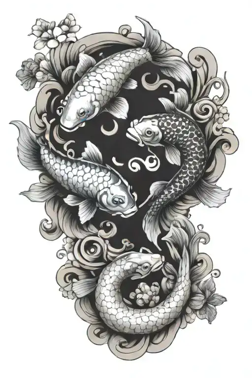 Yin And Yang Koi Fish