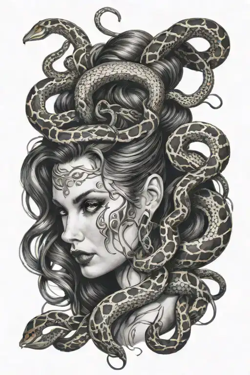 Woman With Snakes In Her Hair