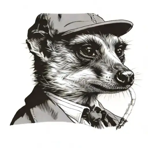 Thomas Shelby As A Meerkat Smoking A Cigarette