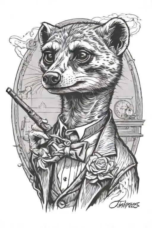 Thomas Shelby As A Meerkat Smoking