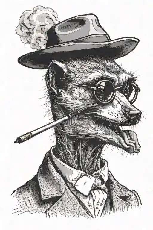 Thomas Shelby As A Meerkat Smoking A Cigarette