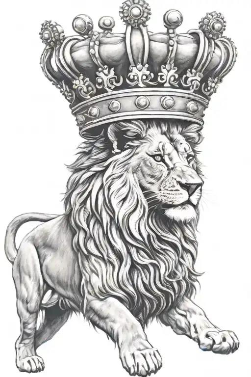Lion Wearing A Crown