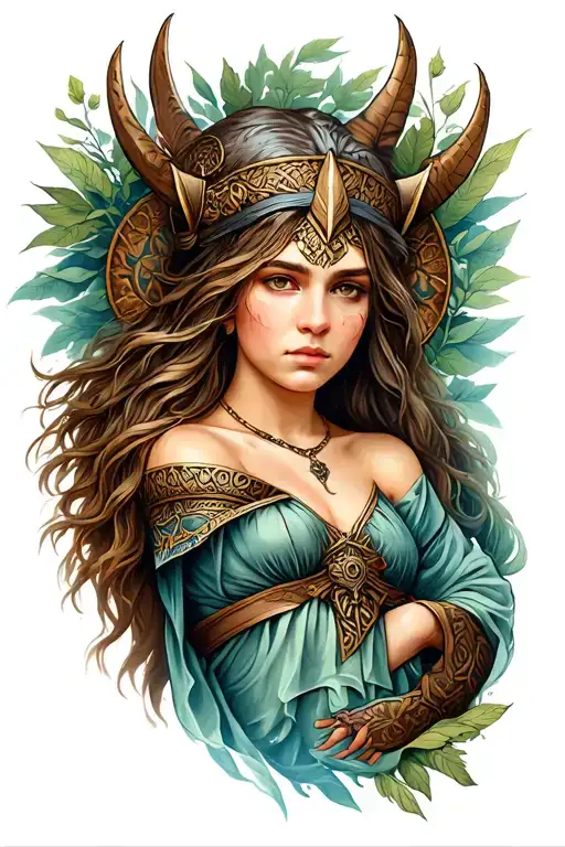 Viking Nature Goddess Laying