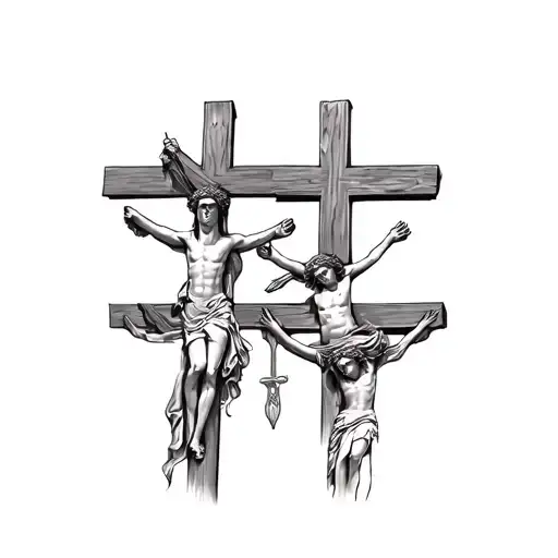 Three Crosses On Calvary Hill