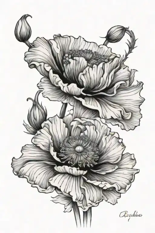 Opium Poppy Flowers Coming