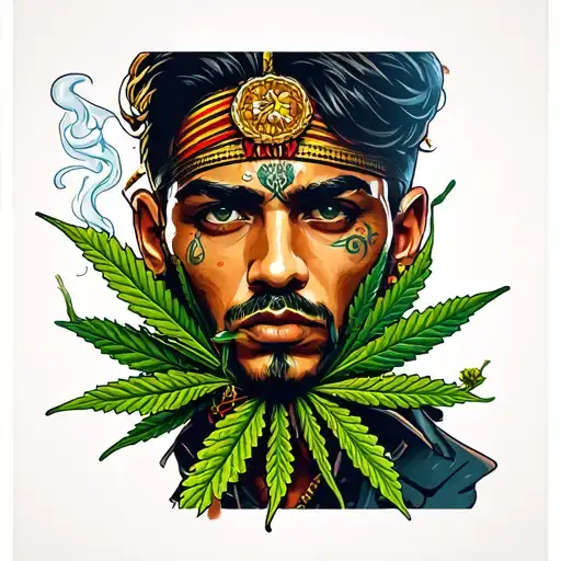 Chicano Smoking Weed