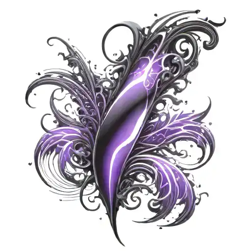 Blackout With Purple Soundwaves Emanating