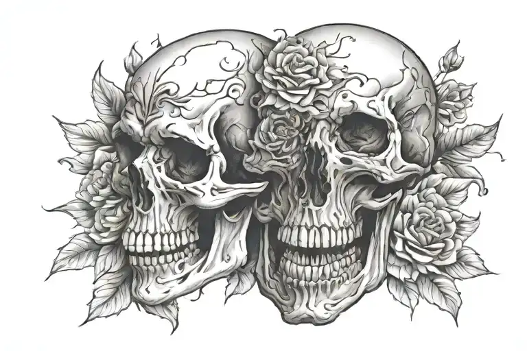 Skull Soft Shading More Line