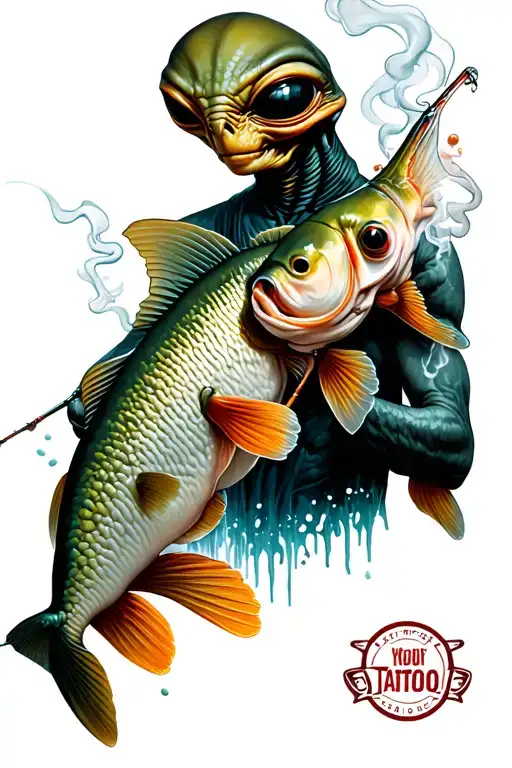 Fishing Alien Smoking