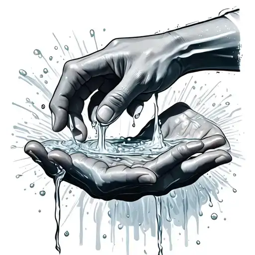 Hands Washing Each Other Hand