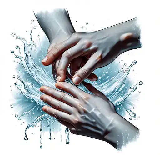 Hands Washing Each Other Hand