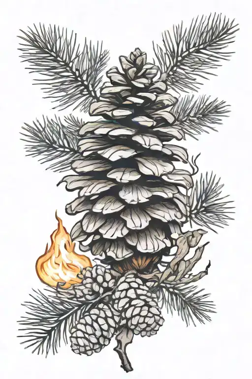 Pinecone On Fire