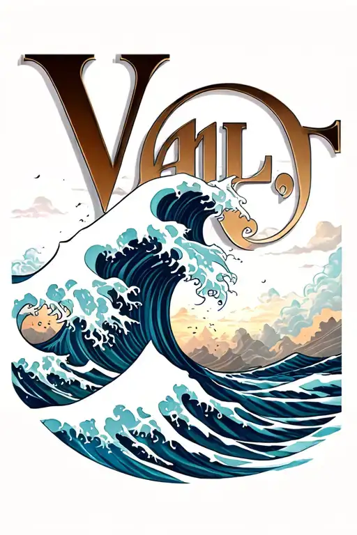 Wave With Letters Val
