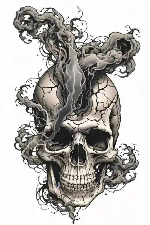 Cracked Skull And Smoke