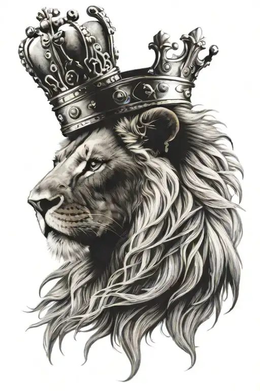 Lion Wearing A Crown