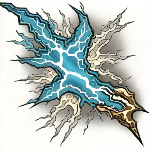Blue Lightning Bolt