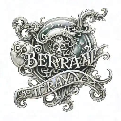 Bubble Letters Of The Phrase ' Betrayal