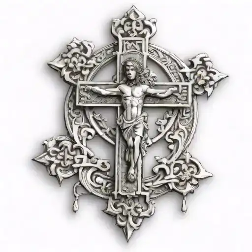 Orthodox Cross With Jesus