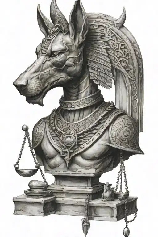 Anubis Holding The Balance