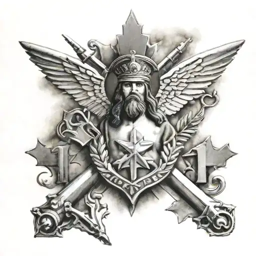 Canadian Military And Jesus Cross