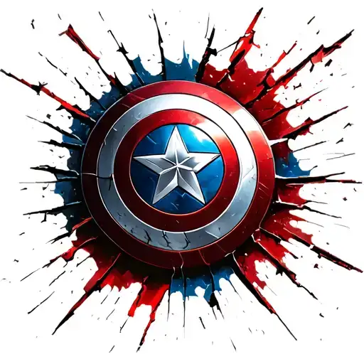 Broken Captain America Shield