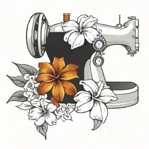 Sewing Machine Hawaii Plumeria