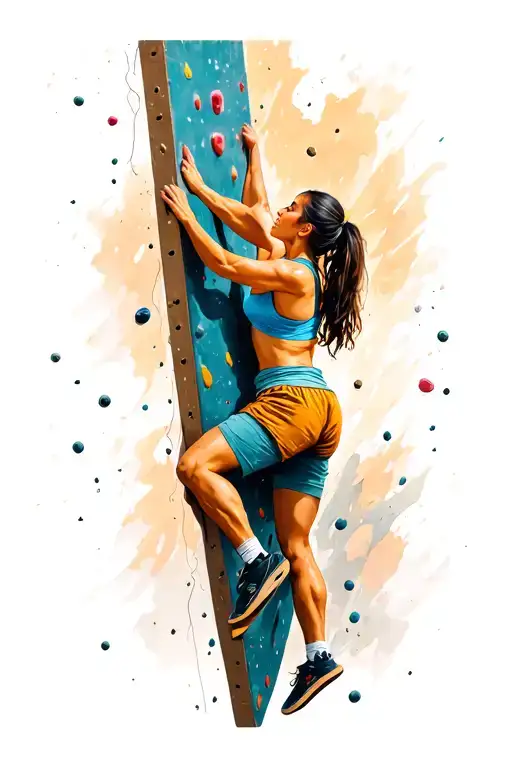 Woman Bouldering