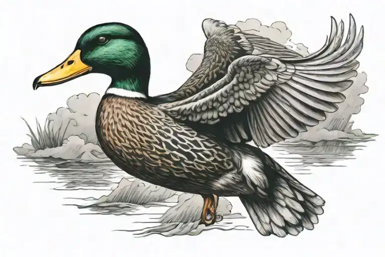 Mallard Flying