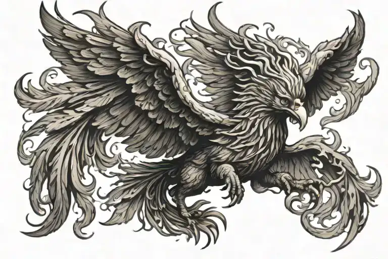 Phoenix Rising From Fire