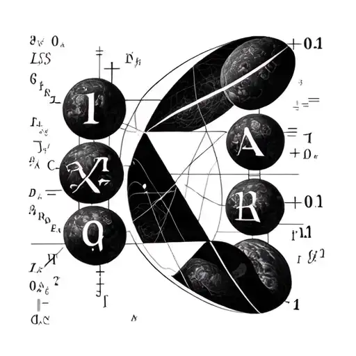 Black & White Art Science Equations Forming