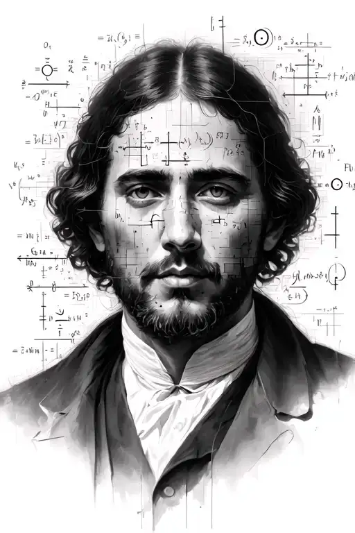 Black & White Realistic Shading Fades Art Science Equations Forming Mixed With Leonardo Images