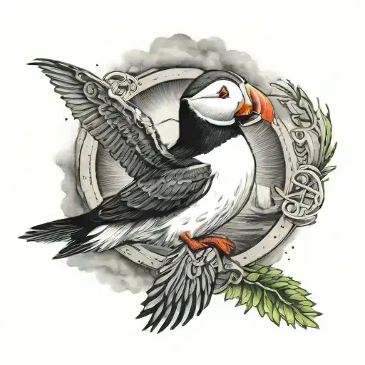The Helm Of Awe And A Puffin
