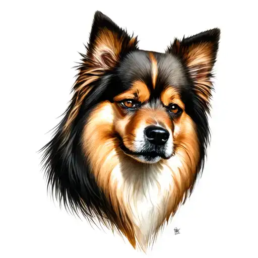 Sadness Forever Mourning Symbolizing Love And Devotion To The Death Of A Beloved German Klein Spitz