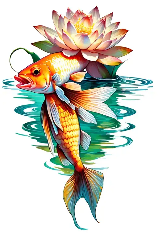 Koy Fish And Lotus