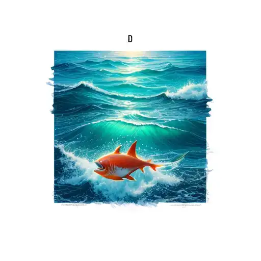 Ocean Scene Featuring