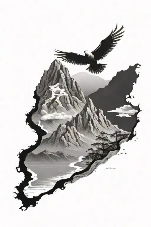 Half Beach And Half Mountains Rising Phoenix