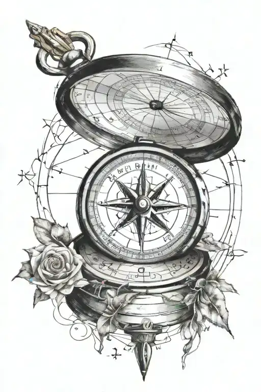 Compass With Musical Notes