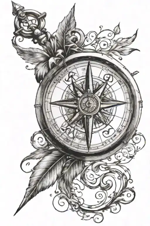 Compass With Musical Notes