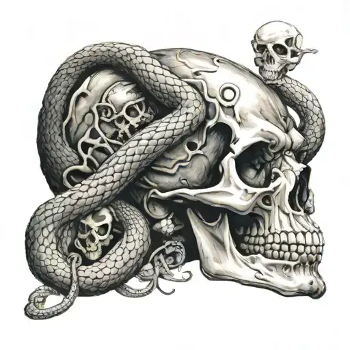 Snake And Skull