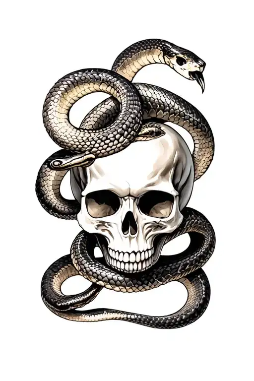 Skull Surrounded By Snakes
