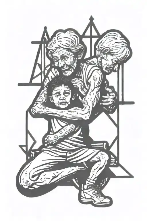 Grandmother With Her Grandchild Playing On Playground