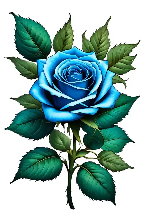 Blue Rose Intertwined Symbolizing The Client's