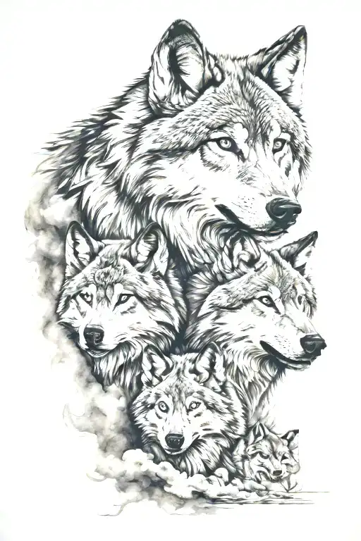 Wolf Leading Its Pack