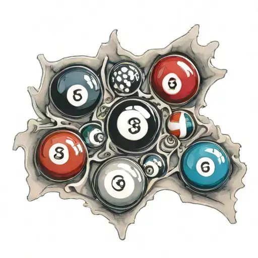 Billiard Balls Hanging