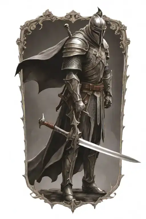 Midevil Knight With Sword