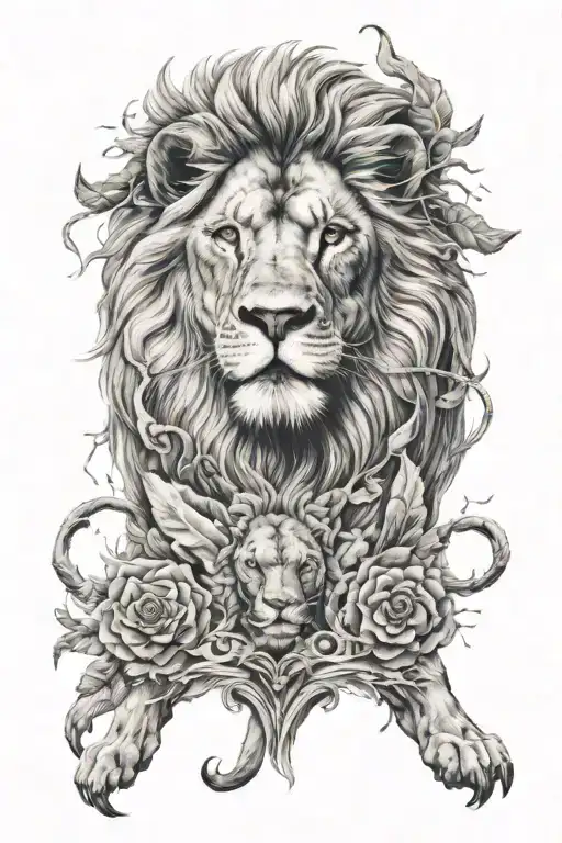 Lion Surrounded