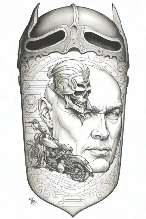 Midevil Knight With A Harley Davidson