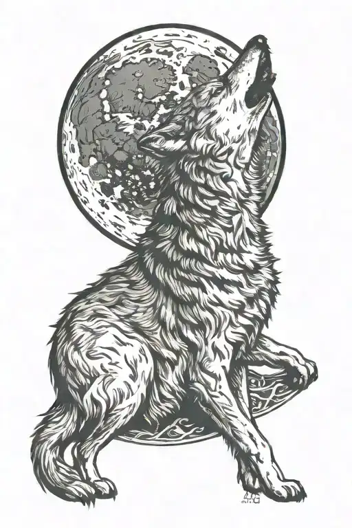Wolf Howling At The Moon