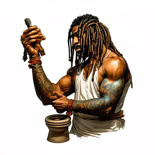 Dreadlock Warrior Fixing A Toilet