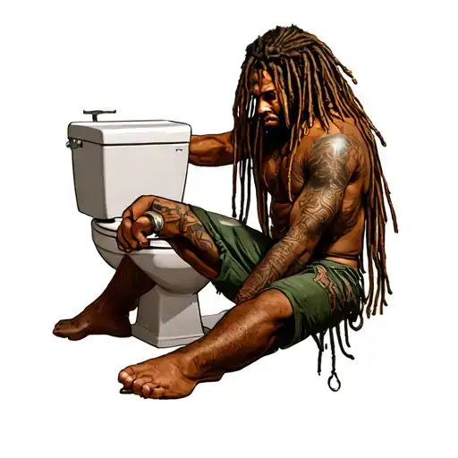 Dreadlock Warrior Fixing A Toilet